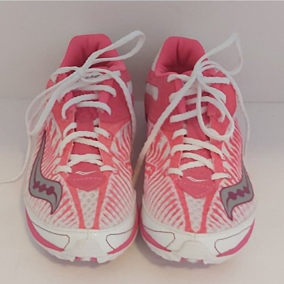 SAUCONY | Women's Kilkenny XC5 Track - Cross Country Spikes Pink White Sz 6 - Picture 2 of 7